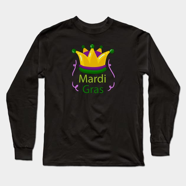 Mardi Gras 2022 Mask Mardi Gras For Women Men Long Sleeve T-Shirt by Family of siblings